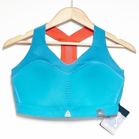 NWT Reebok Pure Move Motion Sense Sports Bra Mineral Mist Sz M/L Host Pick - Picture 5 of 9